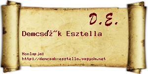 Demcsák Esztella névjegykártya